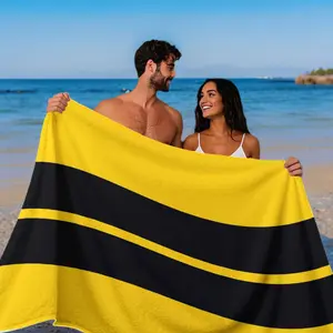 Brunei Flag Pattern Beach Towel, Quick-Dry Bath Towel, Perfect for Beach Vacations, Swimming, Sports Events, Cultural Gift