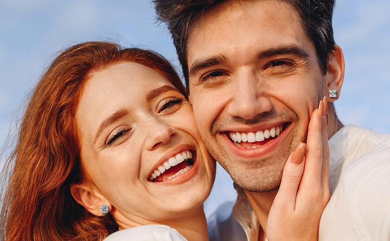 Jstyle 4 Pairs Stainless Steel Magnetic Stud Earrings for Men Women Silver Tone CZ Non-Piercing Clip On Stud Earrings Set 6-8MM