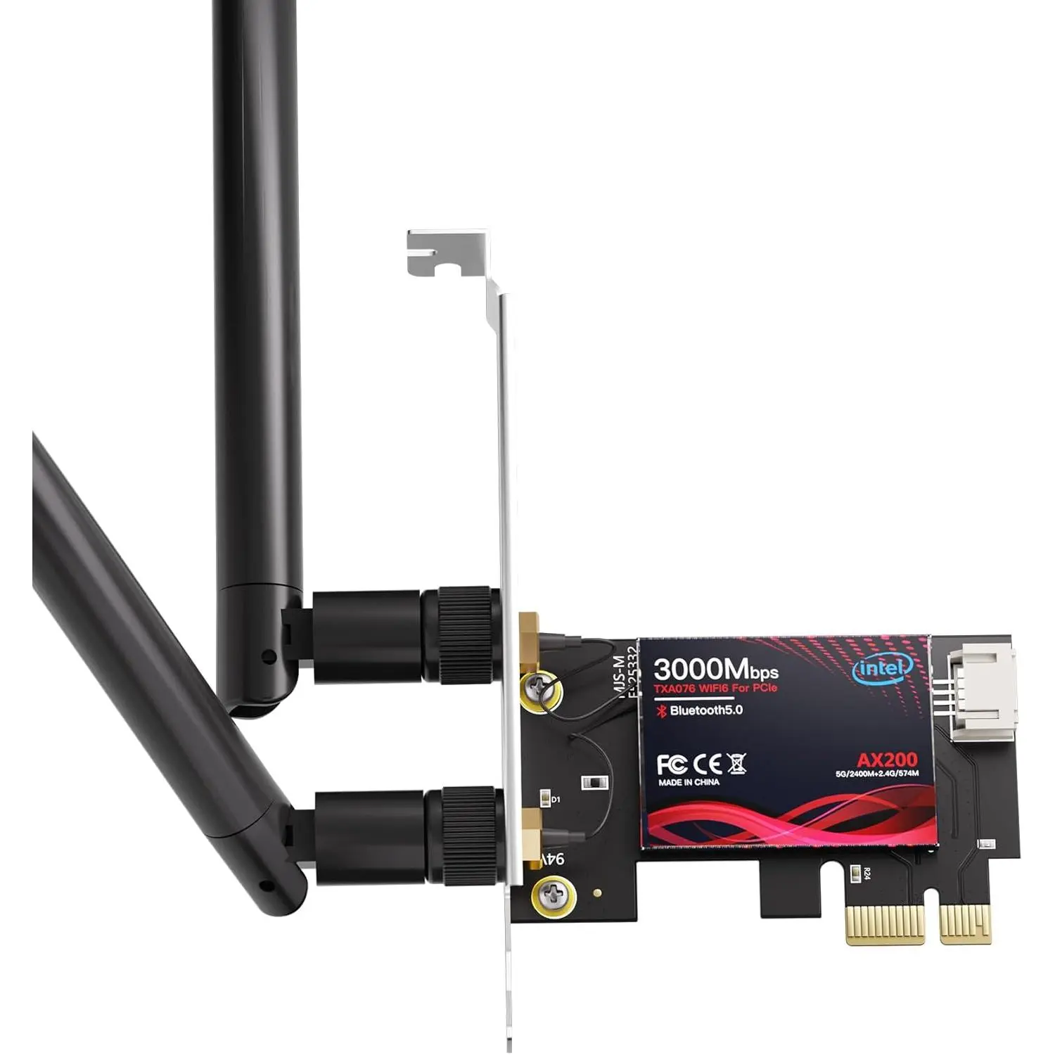 WiFi 6 PCIe Card for Gaming PC with Bluetooth 5.2,3000Mbps Ultra-Low Latency,WPA3 Security,4K Streaming/VR Ready'Windows 11/10 Dual Band Adapter
