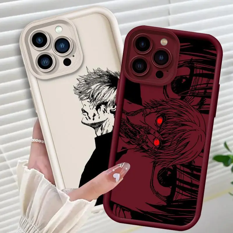 Anime Luxury Tokyo Ghoul Eye Ladder For iPhone 17 16 15 14 13 12 11 Pro Max Plus Air & Samsung S21 S22 S23 S24 S25 A series Back Phone Case, Smartphone, Handheld, Cellphone, Specific Fit