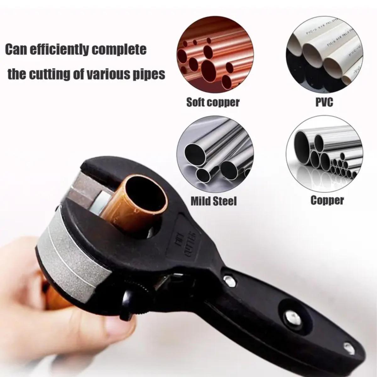 Ratchet-type Pipe Cutter, One-hand Fast Pipe Cutting Toolfor Cutting 5/16-1-1/8 inch Stainless Steel CopperAluminium,for Home Working