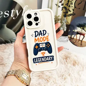 Dad Mode Legendary Gamer Phone Case, Video Game Controller Father’s Day Gift Style for iPhone 17 16 15 14 13 12 11 X Plus Pro Max, Shockproof Gift for Dad