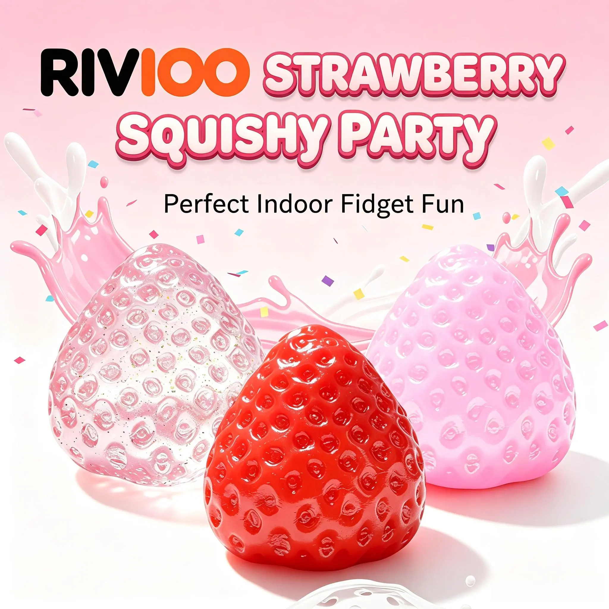 RIVIOOStrawberry Squishy Party! Perfect Indoor Fidget Fun