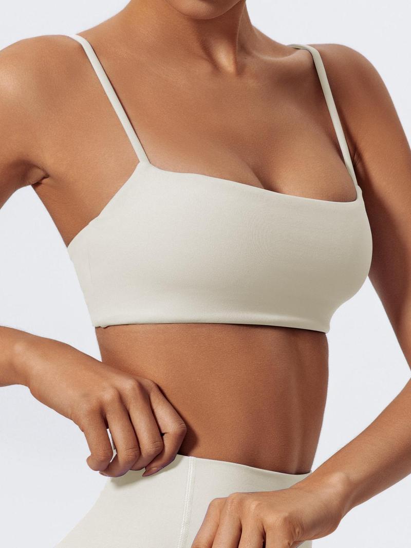Women's Solid Color, Quick Drying Breathable Comfortable Gym Sports Bra, Ladies Sportswear for Indoor Outdoor Wear