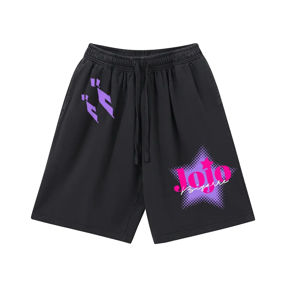 Inkhausstore-Inkvaultarchive JJBA Star Logo Graphic Casual Shorts