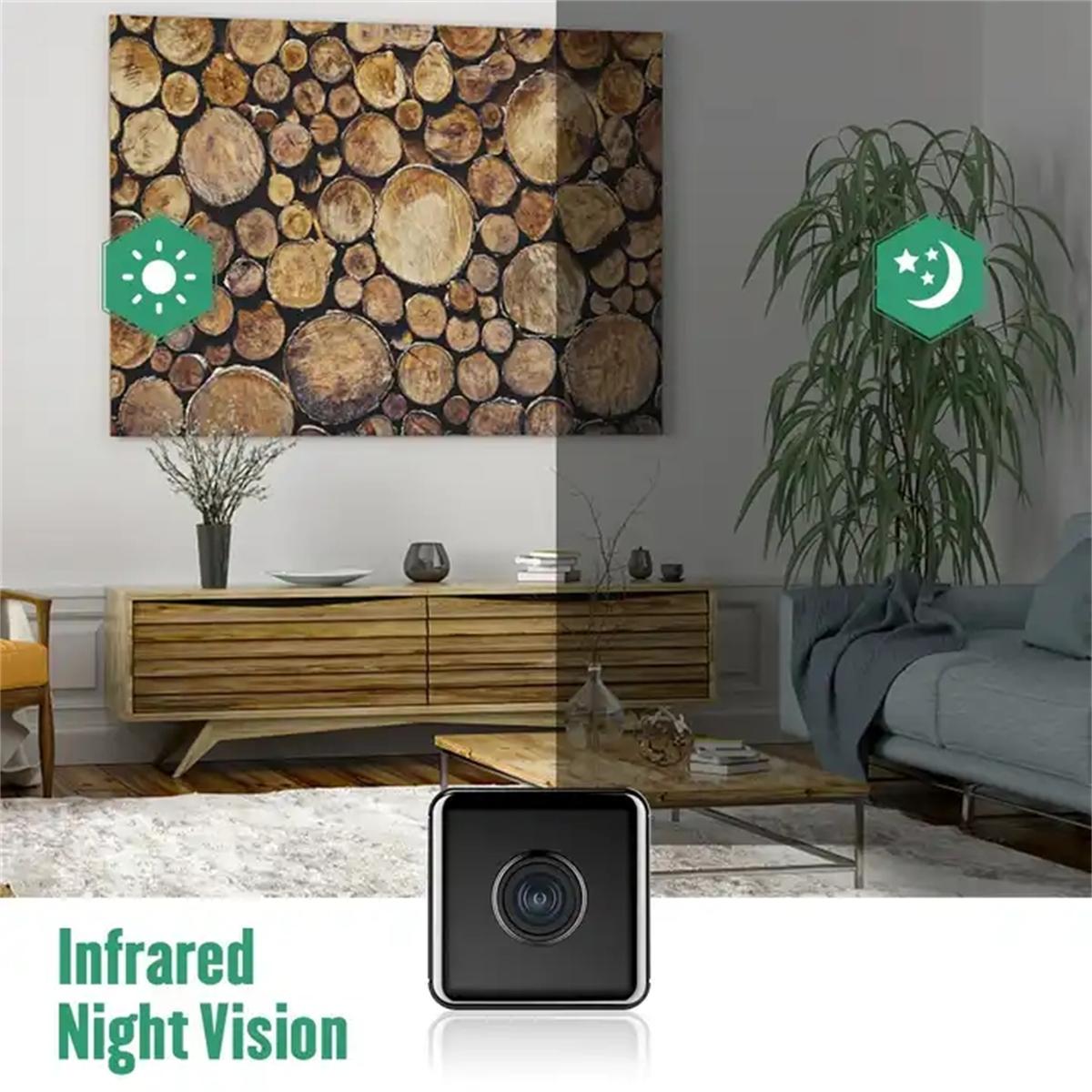 Portable Mini Square Security Camera, 2.4GHz Wifi Camera with Infrared Night Vision, Home Indoor Monitoring Camera with App Control & Circulation Recording Portable Mini Square Security Camera, 2.4GHz Wifi Camera with Infrared Night Vision, Home Indoor Monitoring Camera with App Control & Circulation Recording
