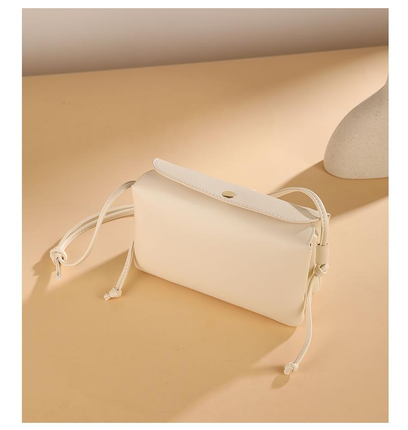 2026 New Crossbody Small Square Bag Niche Simple Double-layer Genuine Leather Small Bag Women's Bag Minimalist Style Commuter Shoulder Bag