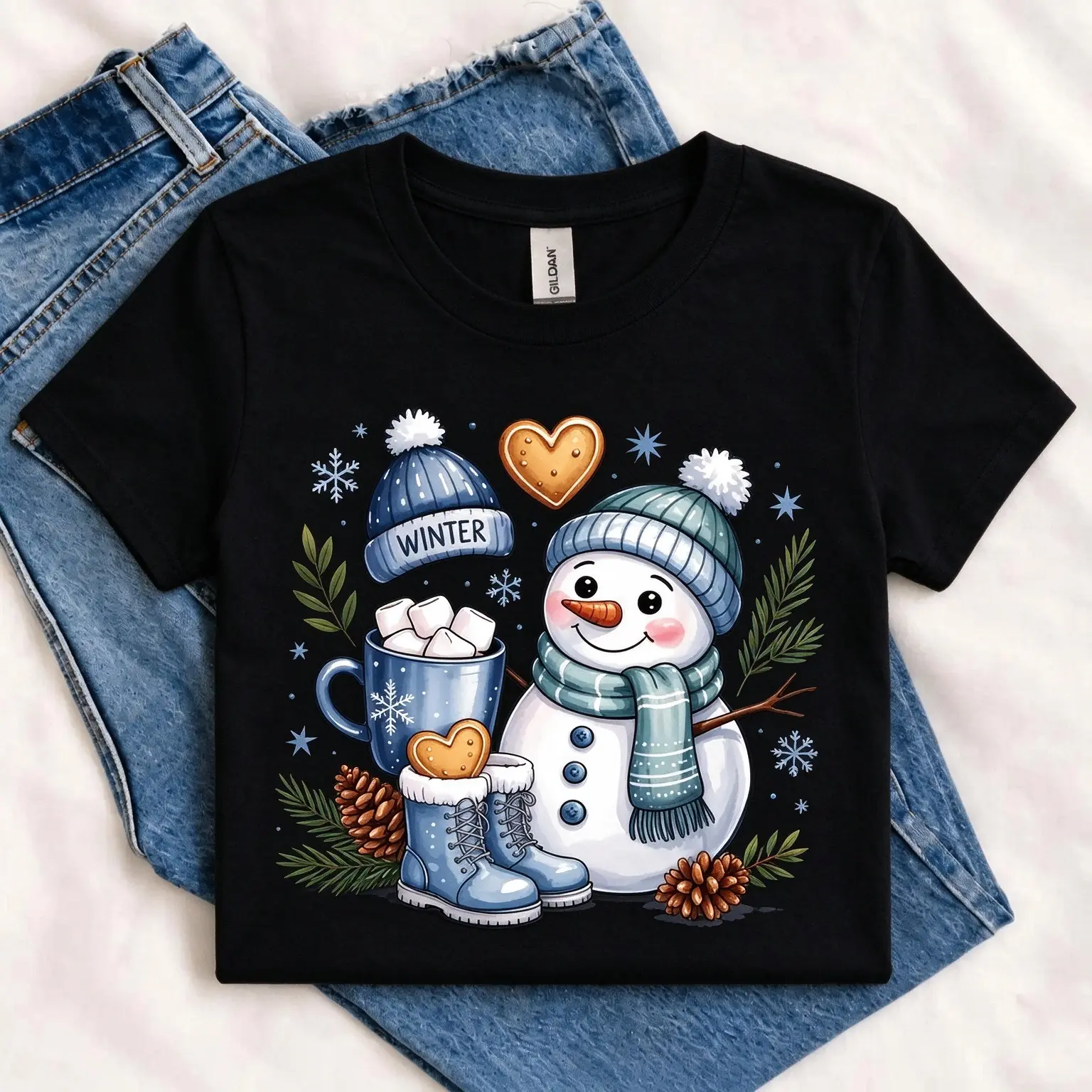 Cute Snowman Winter Sweatshirt, Cozy Christmas Crewneck, Retro Snowman Sweater, Festive Holiday Pullover, Winter Gift