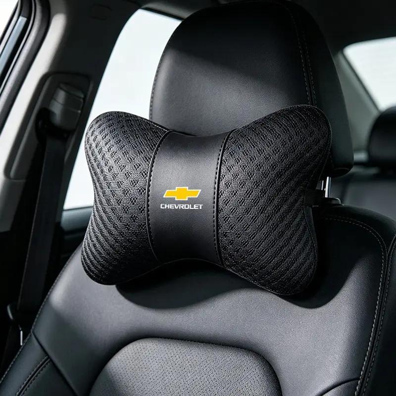 1PC Summer Ice Silk Automotive Car Seat Neck Pillow Headrest Rest Support Cushion Pad For Chevrolet Spark Captiva Cruze Malibu Equinox Trax Camaro Blazer Traverse Accessories