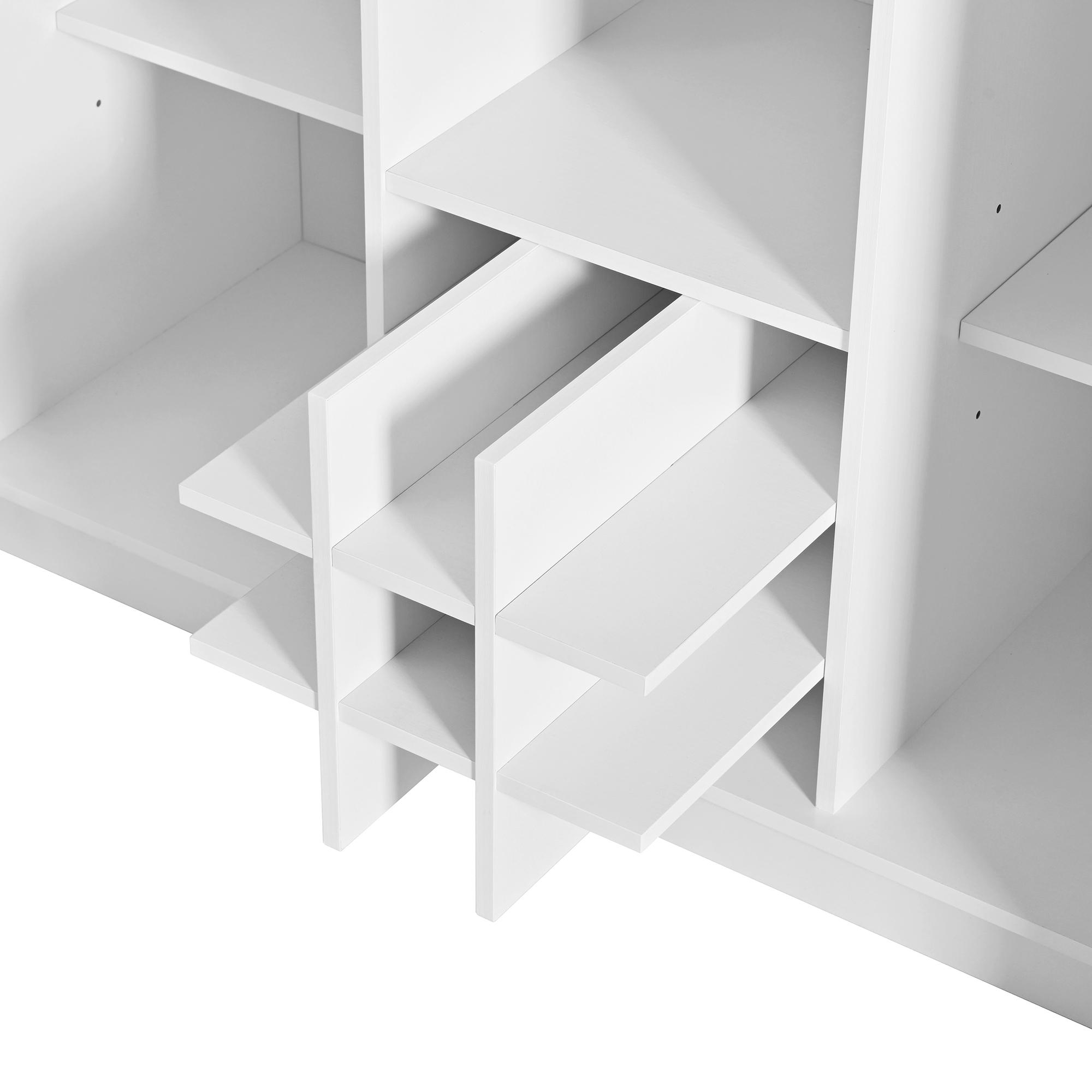 ARCH U_Style 47.2" Kitchen Island with Drop Leaf & Power Outlet, Wine Bar Cabinet with Bottle Rack & Glass Holder, Coffee Bar, 2-Door Buffet Sideboard with Side Shelves, Melamine MDF