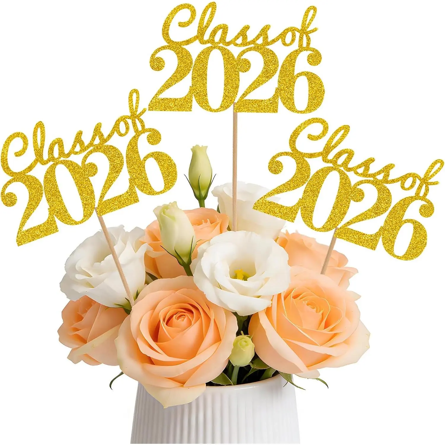Graduation Decorations 2026, 12 count Graduation Centerpieces for Tables,  Glitter Class of 2026 Decorations Graduation Centerpieces for Grad Party Decor, Table Toppers, Graduation Party Decorations