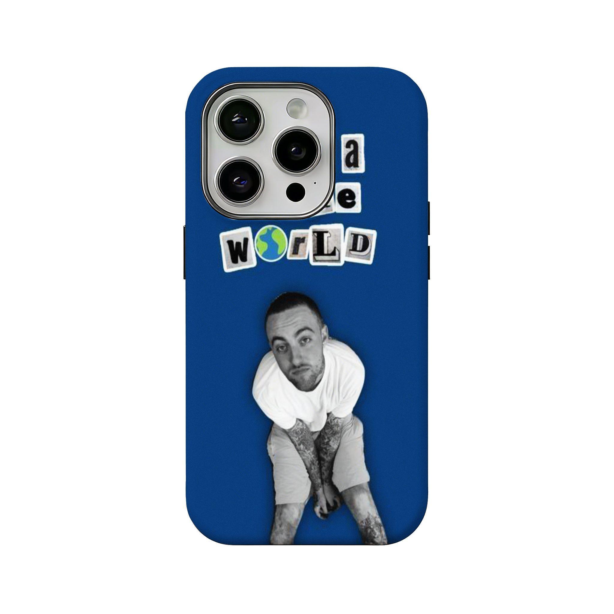 Mac Miller-Themed 2-in-1 Dual-Layer Phone Case — Western Street Style Design. Compatible with iPhone 17/16/15/14/13/12. Drop-Resistant Hard Case — The Perfect Gift Choice.
