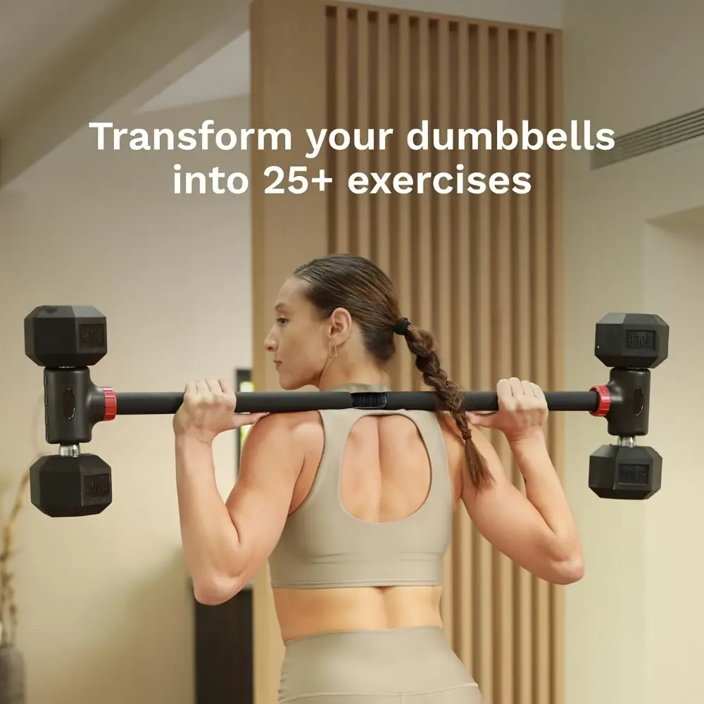 1pc Adjustable Dumbbell Conversion Barbell, Maximum Weight 200 Lbs, Durable Steel Weightlifting Bar for Weightlifting And Core Full Body Strength Training Equipment