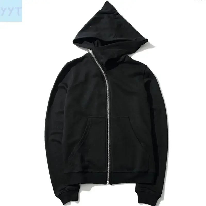 YYT1 New Hoodies Men zipper Cardigan harajuku black sweatshirts hip hop swag style skateboard streetwear Cloak Hooded jacket coat Casual Long Sleeve