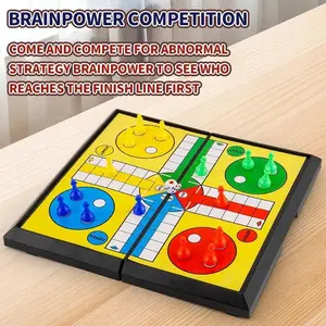 Portable Folding International Ludo Board Game Set, Educational Toy for Elementary Students, Party Table Game