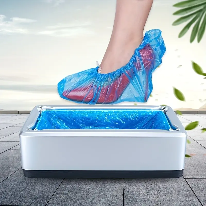 The new 1 set shoe cover machine + 100 Disposable Shoe Covers is suitable for parties and families to avoid the embarrassment of guests taking off their shoes. It can prevent shoe sole dust and rainwater from being brought indoors and is easy to operate.
