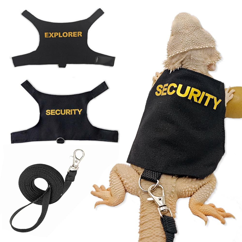 Lizard leash, reptile outdoor harness, chameleon and squirrel leash and clothing, small pet supplies nest DIY Metal Playpen with Skylight Silent Exercise Wheel