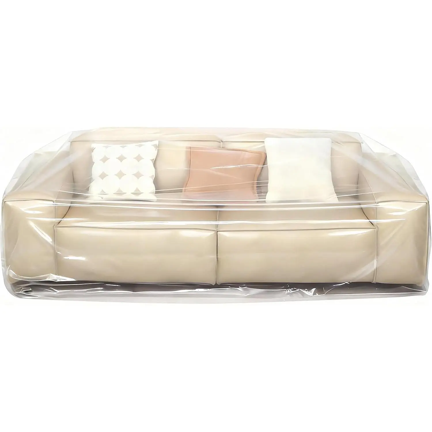 Extra Thick 4mil Plastic Couch Cover, Large Dust-Proof Sofa Cover for Sectional Couch Loveseat Furniture,  Furniture Moving Bags for Moving Storage, 84" H x 43" W x 84" D, Clear