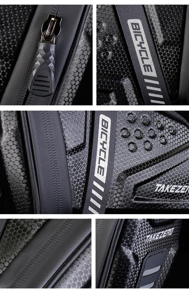 TAKEZERO EVA hard shell waterproof bike saddle bag Seat bag Bike bag under seat 1 litre Bike tail bag Bike Rear bag Bike riding Accessories Storage bag Bike wedge bag Mountain road bike