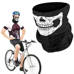 3Pcs Breathable Face Masks Skull Design Seamless Balaclava Mask Headwear Scarf for Outdoor Activities
