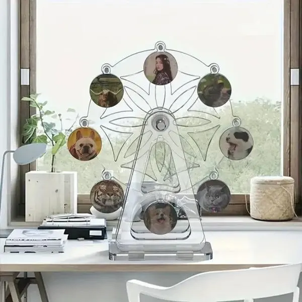 Creative Ferris Wheel Silicone Mold, Rotatable Photo Resin Display Stand