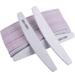 12pcs Professional Manicure Set: 100/180 Grit Nail Files and Buffers, Double-Sided Emery Boards for Acrylic Nails ，for toenail& foot clean