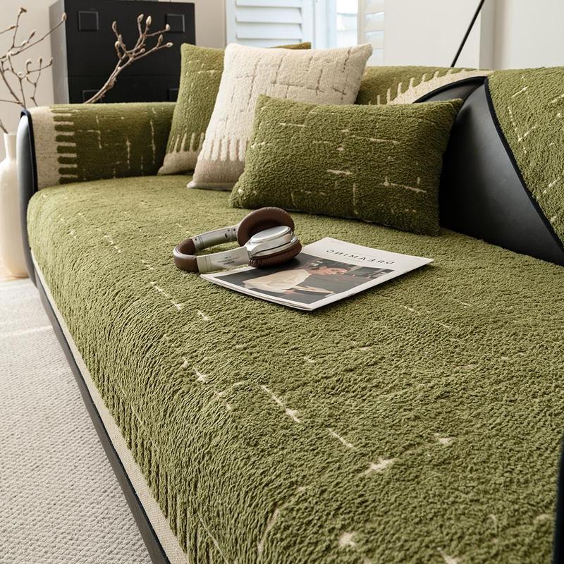 Solid Color Sofa Cover, 1 Count Non-slip Dustproof Sofa Cushion Cover, Sofa Couch Covers, Home Decor Supplies for Living Room Hotel Dormitory #TOP PICKS