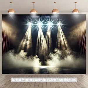 Stage Spotlight Backdrop Glam Performance Theme Tapestry Wall Hanging Photography Background for Birthday Celebration Prom Party Studio Event Decor Supplies