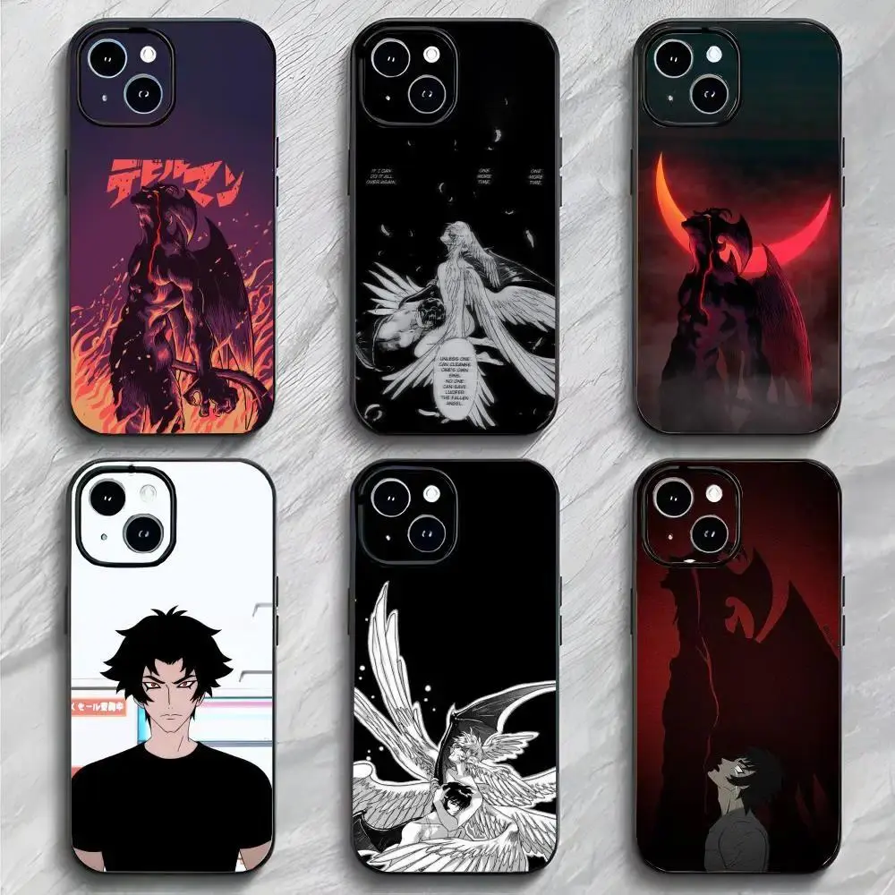 Devilman Crybaby Anime Art Smartphone Casing, Black Matte Thin TPU Cover with Protection, Aesthetic Shockproof Handheld Cellphone Accessory for iPhone 11-17 Pro Max/Plus & Samsung Galaxy S23-S25 Devices, High Print, Protective