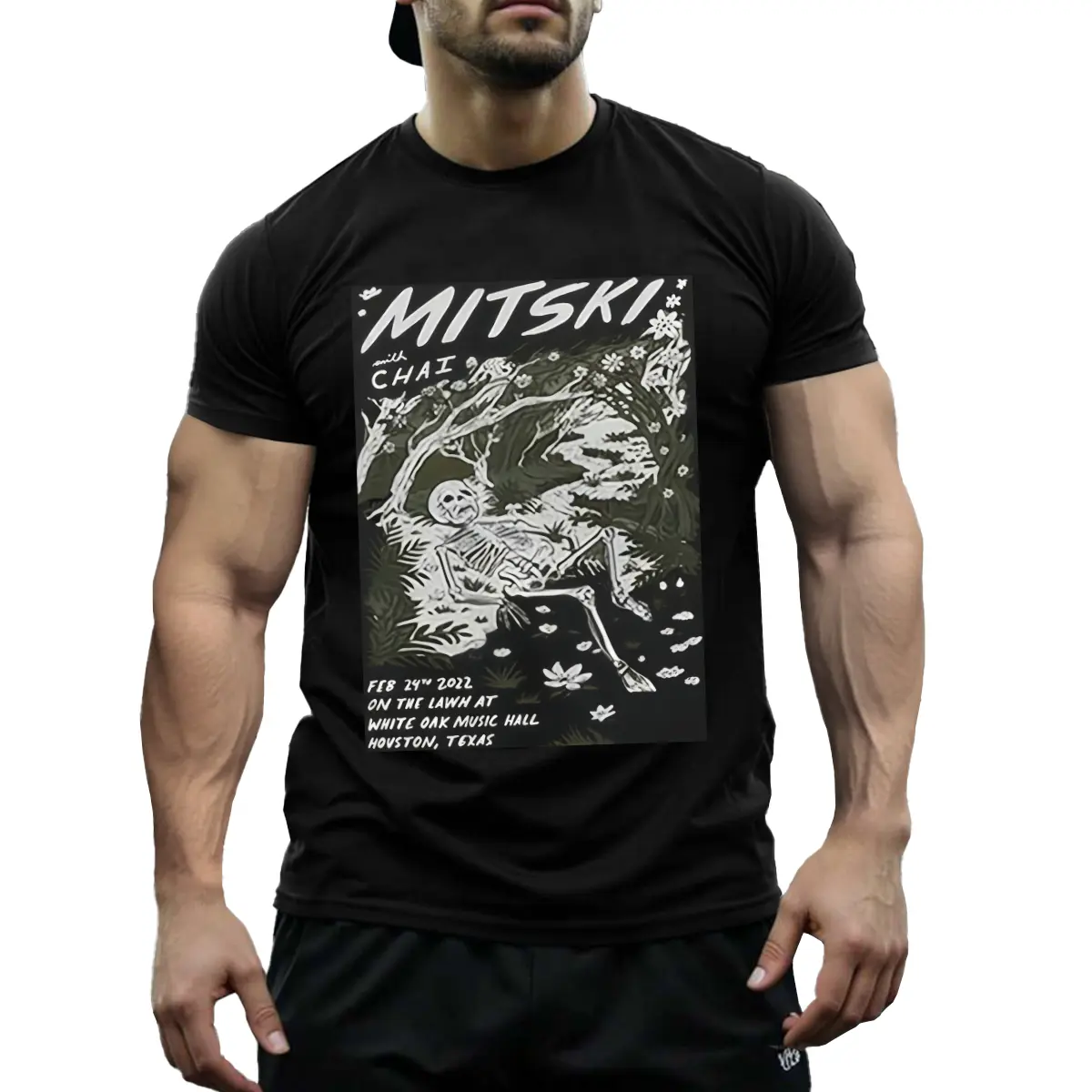 1Pc Mitski Band Merchandise 100 Cotton Crew Neck T-Shirt All-Over Print Casual Tee Short Sleeve Graphic Shirt for Adults Regular Fit Non-Stretch Knit Fabric All-Season - Black
