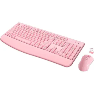 Keyboard and  Combo, Full-Sized 2.4GHz  Keyboard with Comfortable Palm Rest and Optical  for Windows,  OS PC/Desktops//Laptops (Full )