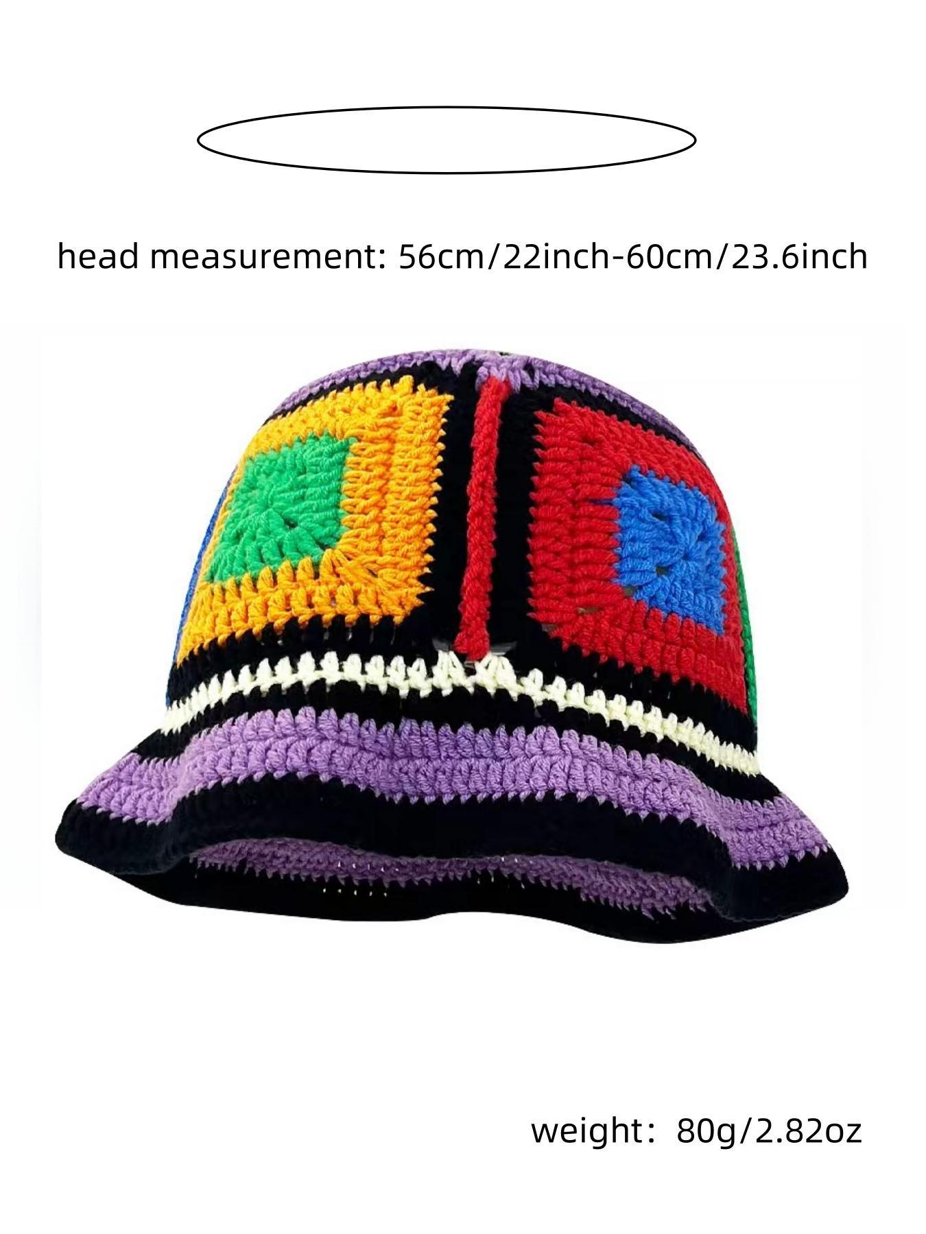 Colorblock Letter Print Knit Hat, Street Style Bucket Hat for Women & Men, Fashion Accessories for Party, Pride 2025, LGBTQ, Daily Clothing Decor