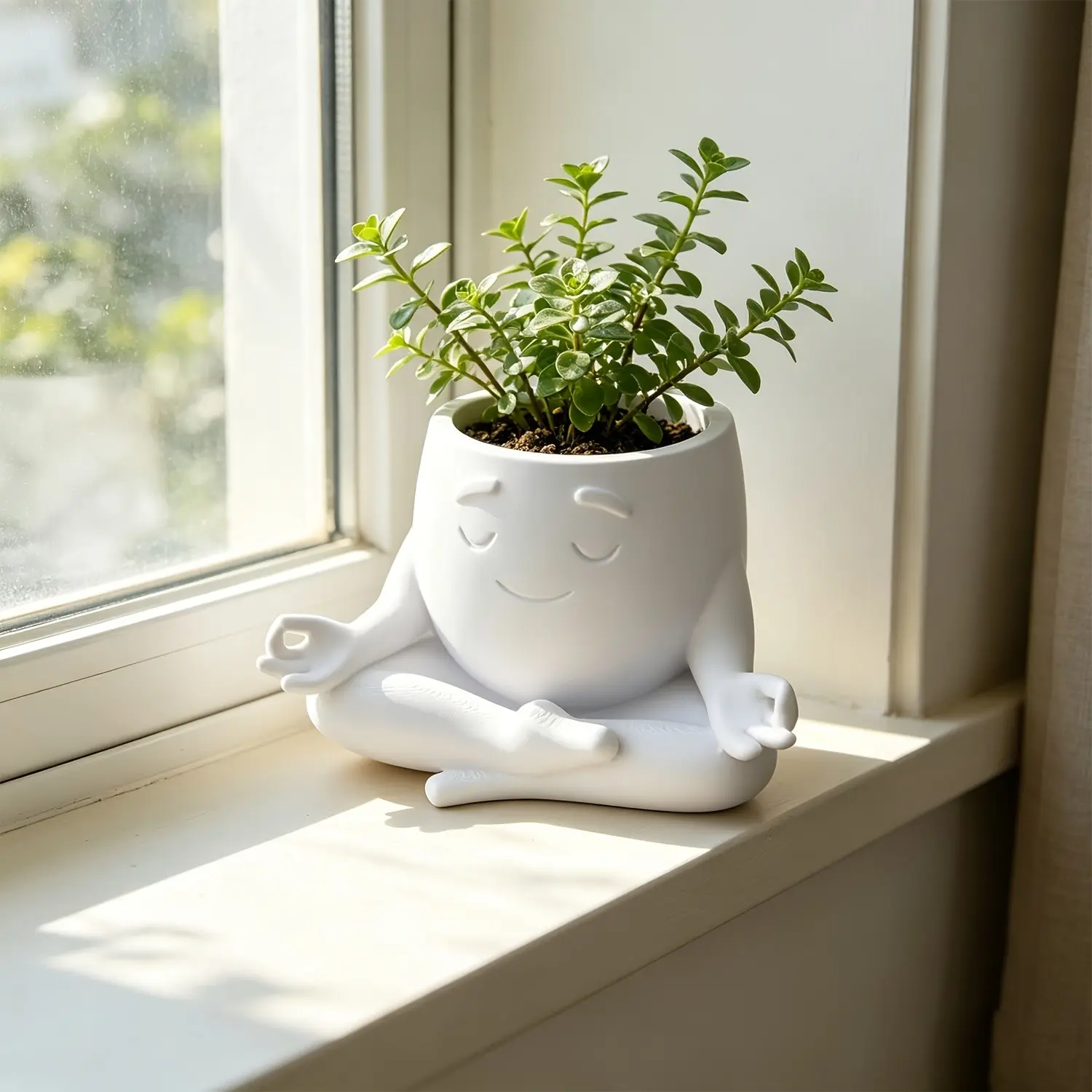 Human Figure Succulent Planter – Unique Desk Decor & Small Plant Pot for Green Thumbs