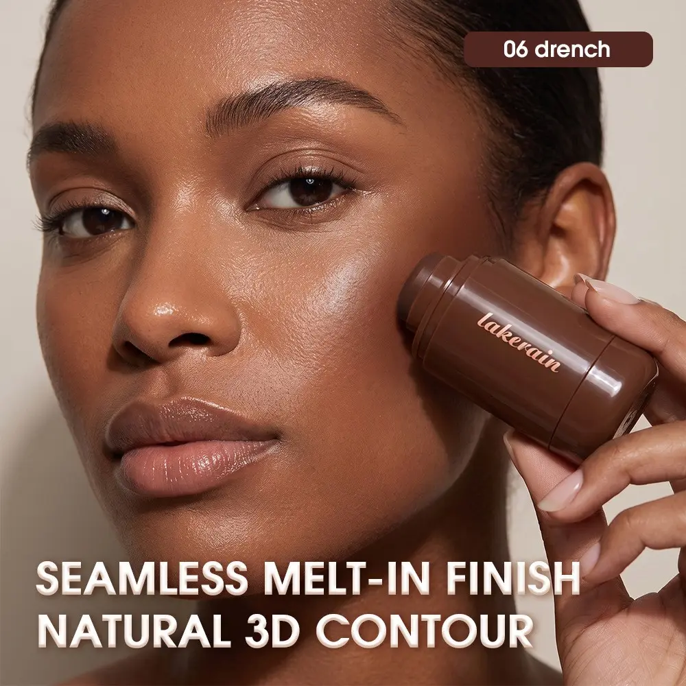5.3g Portable Cream Bronzer Stick, Natural Face Contouring, Create Defined V-Shaped Face, Pocket-Sized Blush Makeup