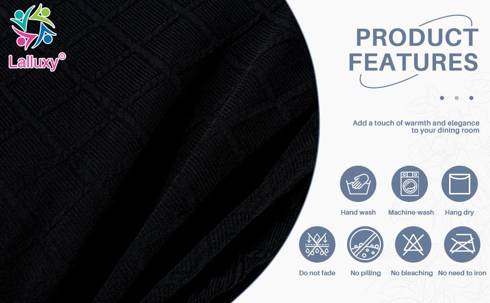 100% Waterproof Chair Covers for Dining Chair Set of 6, Stretchy Soft Parson Chair Covers Removable Washable Dining Room Chair Slipcovers with Elastic for (Black)