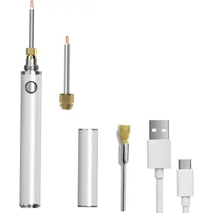 Upgraded USB -Heating Thread Burner:  - Melt & 2 Interchangeable Tips, Rechargeable Cordless Thread Zapper for String, Leather Craft, Sewing