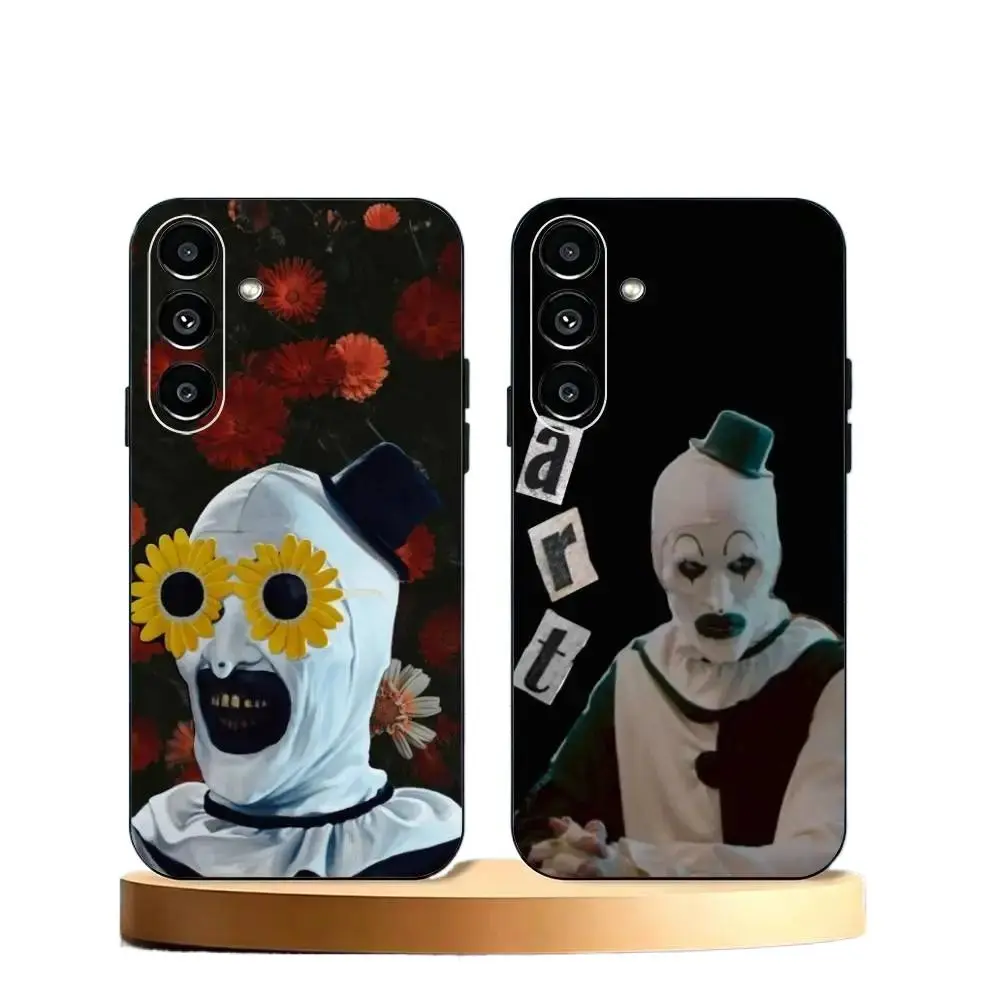 Art the Clown H-Horror Terrifier Phone Case Black Silicone Soft For iPhone 17 Promax 17E 16 15 14 13 12 11 Pro Max Plus Air & Samsung Galaxy S26 S25 S24 S23 S22 S21 FE Ultra Plus Anti-Fall Transparent shockproof protection Soft silicone Back Cover