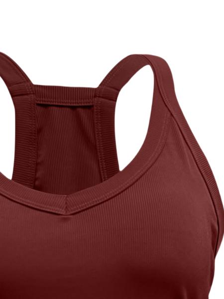 4-Pack Women's V Neck Backless Crop Top with Built-In Bra, Thin Strap Sleeveless Casual Fashion Vest, Ladies' Comfortable Undergarment