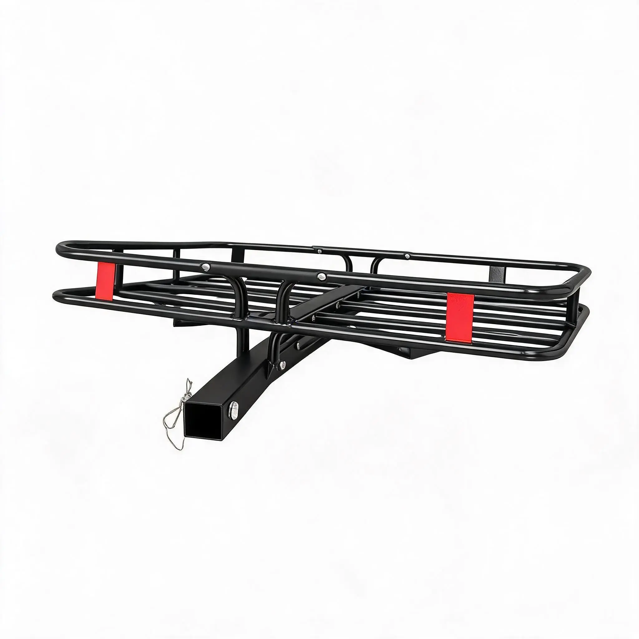 Heavy-Duty Hitch Mount Cargo Carrier Basket – 53" x 19" x 6" Luggage Rack for 2" Receiver, 500 lbs Capacity, Folding Rear Storage Solution for Car, SUV, Camping & Travel – Durable Trailer Hitch Cargo Carrier