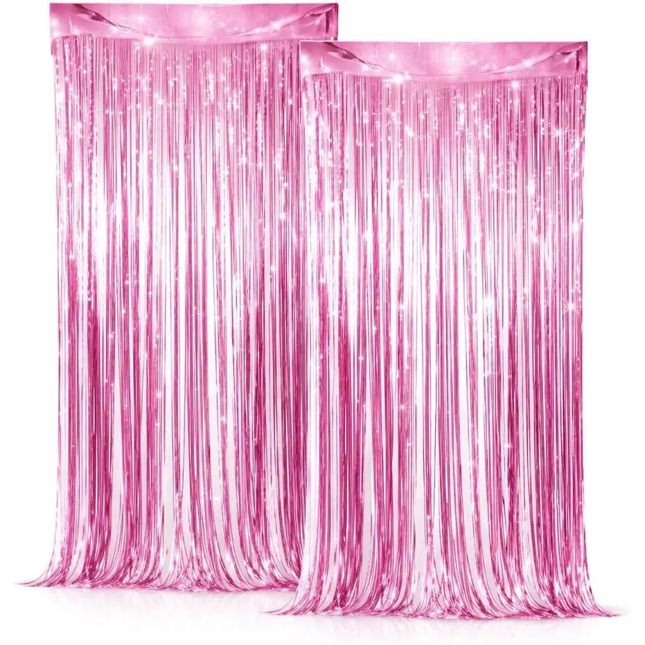 Tinsel Foil Curtain, 2 Pack – Party Decor 39 in x 78 in (3.2 ft x 6.4 ft) | Shimmering Door & Wall Decoration for Birthday, Wedding, Photo Booth & Event Decor