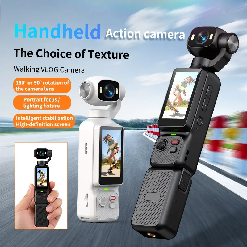 HD Vlogging Camera with Rotatable Screen, Portable Action Camera for Travel, Long-Lasting Battery, Ideal for Gifts, Content Creator Camera