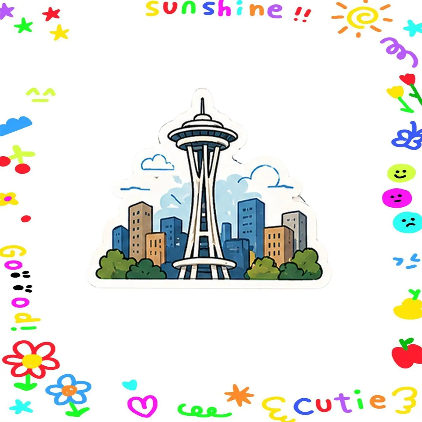 Artistic Creative Stickers, Thank You for Supporting Our Shop