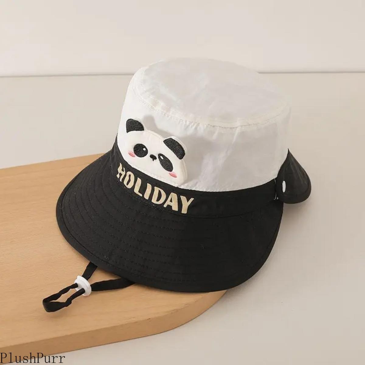 Baby Bucket Hat for Toddler Boys & Girls, Cartoon Wide Brim Sun Hat, Lightweight Quick-Dry Breathable Summer Cap with Adjustable Strap, Soft Sun Protection for Beach, Travel, Park & Outdoor Play