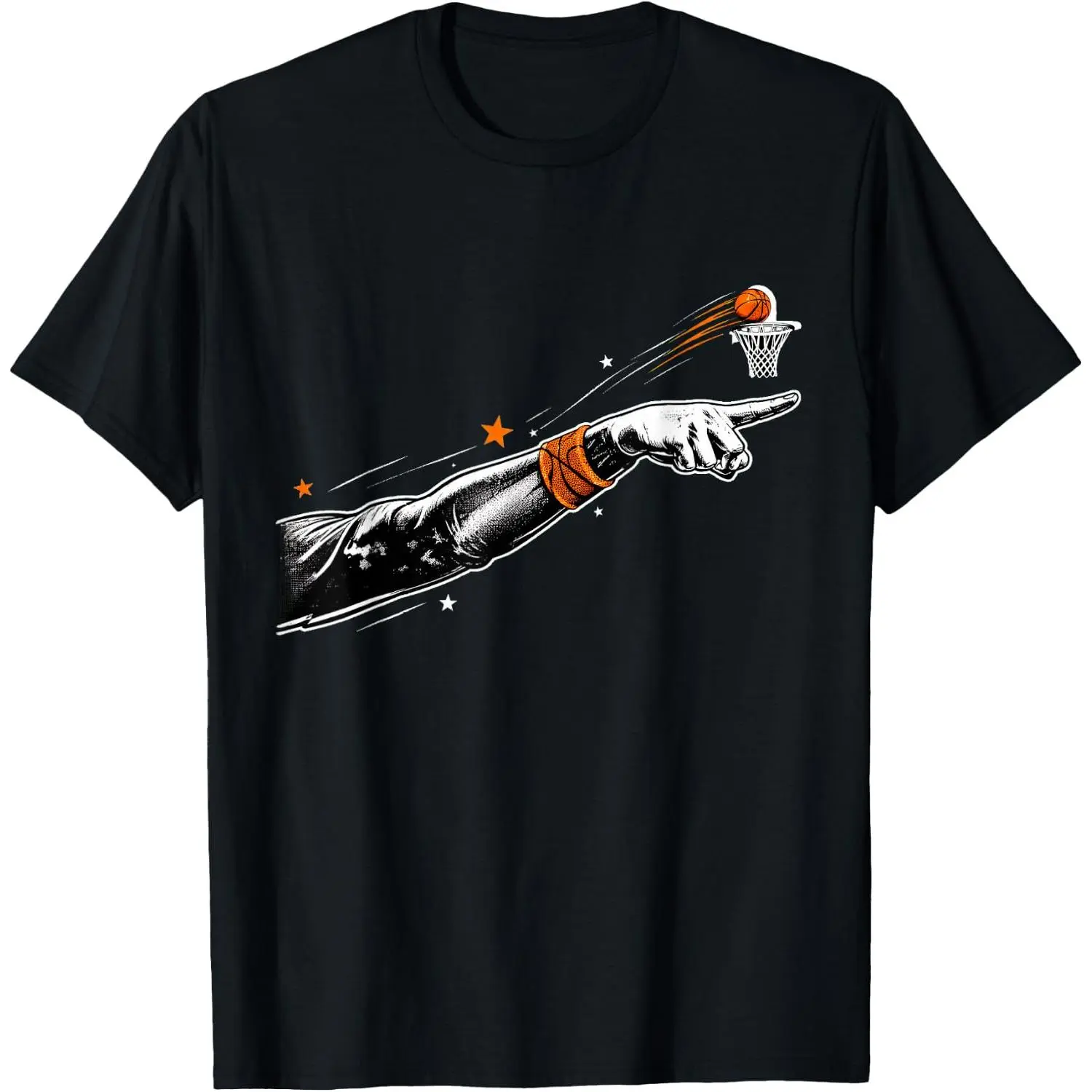Hand Finger Pointing Meme Funny Basketball T-Shirt