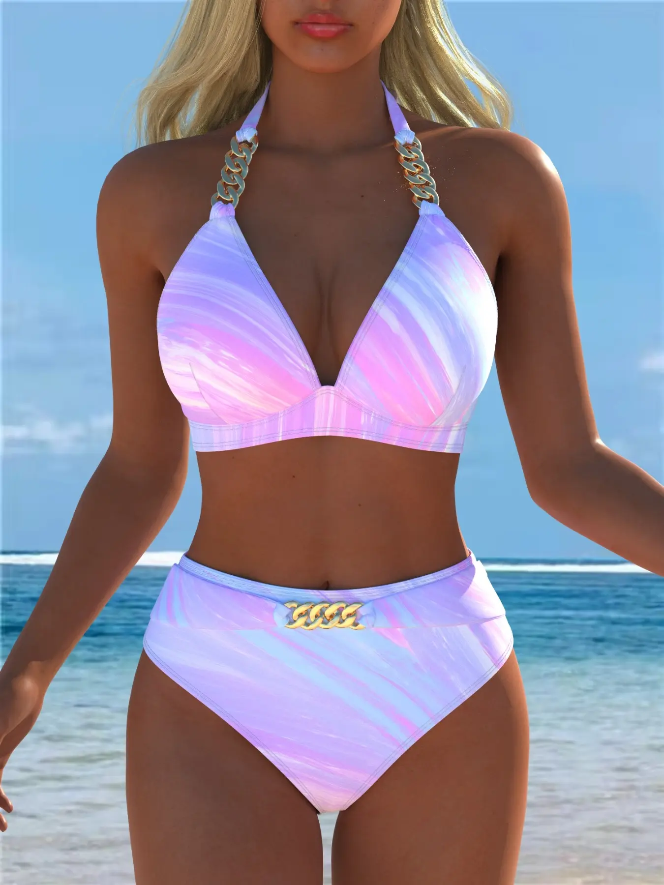 New 2026 Women's Sexy Floral Swimsuit Set, Accessories, High-End Style, Suitable for Beach, Pool, Parties, All Seasons