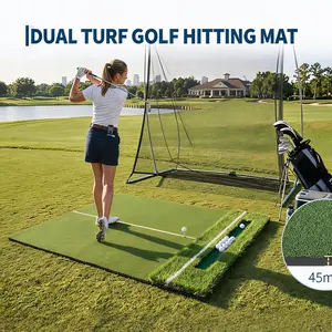 5x4 ft or 6x4 ft golf mats Superior Indoor Golf Training Mat with Dual High-Density Surfaces – Ball Tray & Thick Anti-Slip Base, Ideal for Swing, Chipping & Driving, Home Simulator – Perfect for Indoor/Outdoor Practice