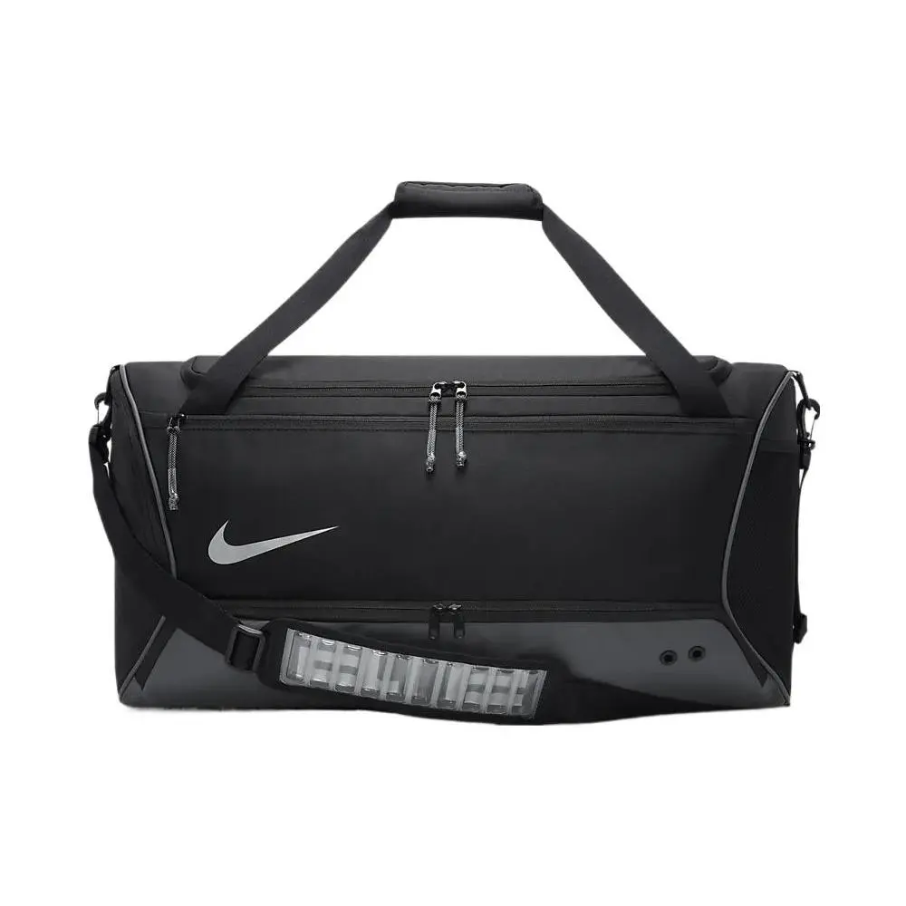 Nike Hoops Elite Zippered Sporty Fabric Crossbody Gym Bag for Men and Women, Large Size, Black