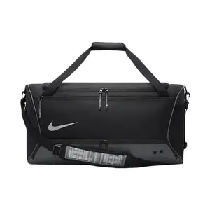 Nike Hoops Elite Zippered Sporty Fabric Crossbody Gym Bag for Men and Women, Large Size, Black