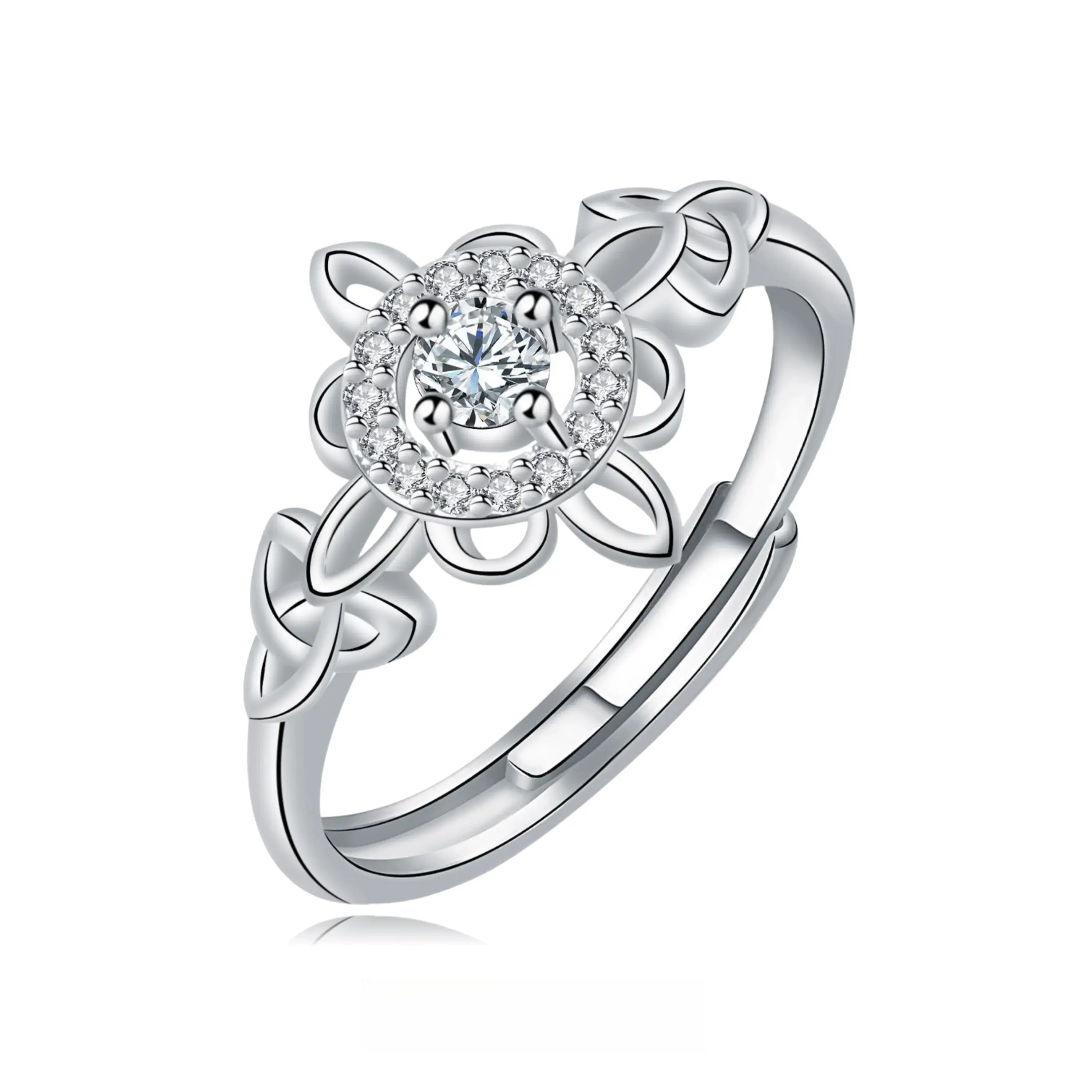 Witch's Knot Cubic Zirconia Ring - Hecate Celtic Knot Vintage Gothic Witchcraft Ring, Trendy Women's Jewelry, Accessories for Women Gift, Gothic Ring