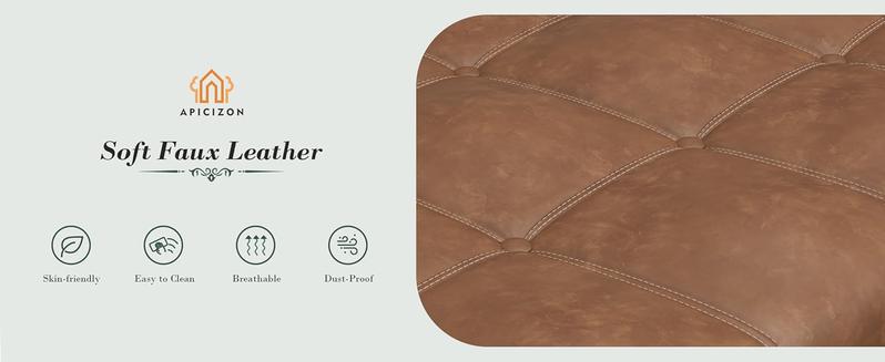 Apicizon 60”Ottoman with Storage, End of Bed Storage Bench with Tufted Button, Upholstered Sitting Bench for Front Door Entrance,Bedroom,Living Room Apicizon 60”Ottoman with Storage, End of Bed Storage Bench with Tufted Button, Upholstered Sitting Bench for Front Door Entrance,Bedroom,Living Room